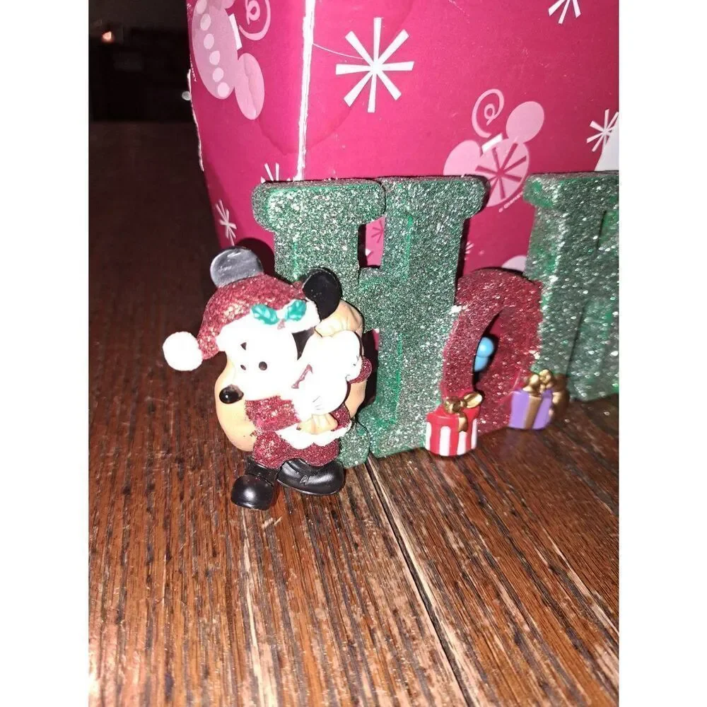 Disney Parks Original Ho-Ho Sign Photo Holder Resin Holiday Christmas Decor